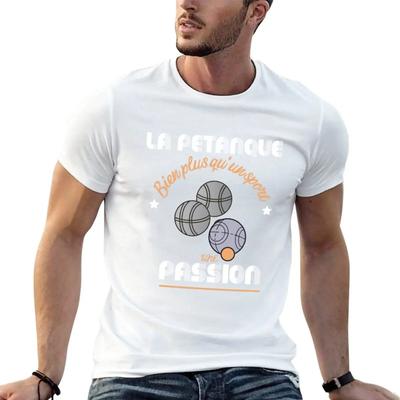 Sportfan T-Shirts Bluse Herren Grafik T-Shirts lustig Petanque Leidenschaft T-Shirt Oberteile Sommer Vintage lustig Kurzarm
