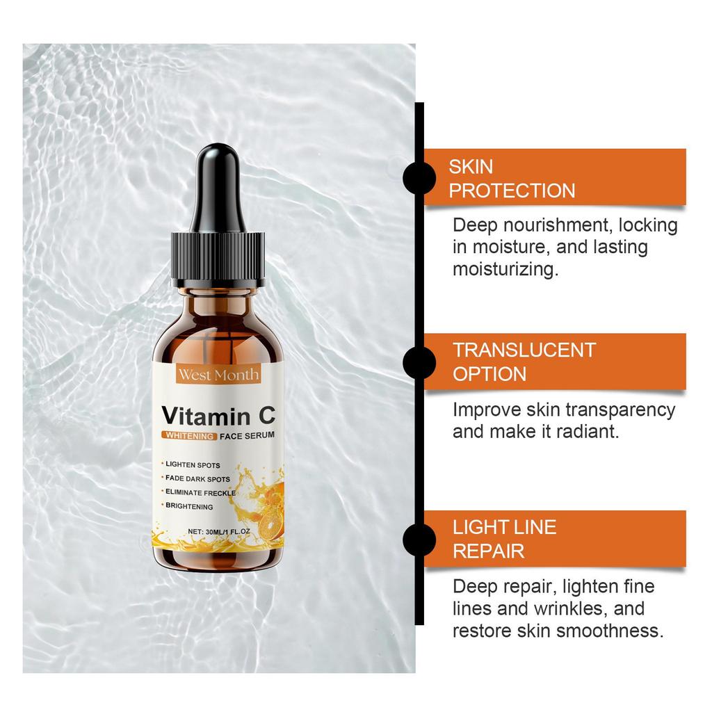 West Month Vitamin C Facial Serum: Hydrating, Nourishing & Brightening for Smooth Skin