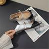 2025 autumn square head gentle temperament Mary Jane shoes one-word buckle bow French flat bottom shallow mouth single shoes