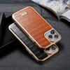 Crocodile Metal Texture Retro Leather Case for iPhone 12 13 Pro Max 11 14 Plus Plating Bumper Slim Hard Back Cover