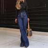 Frühlings-Neuer Stil Knopfleiste Hohe Taille Jeanshose - Schlankmachende und Elegante Schlaghose für Damen