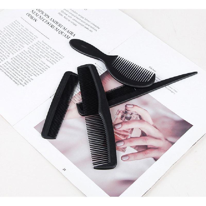 Premium Black Hair Styling Comb Set 4 Pieces Plastic Hair Comb Professional Quality