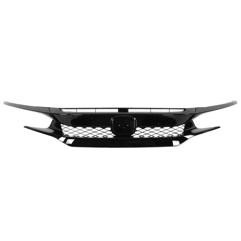Gloss Black for TypeR Style Front Mesh Grille with Headlights Eyelids Replacement for Honda Civic 20162018