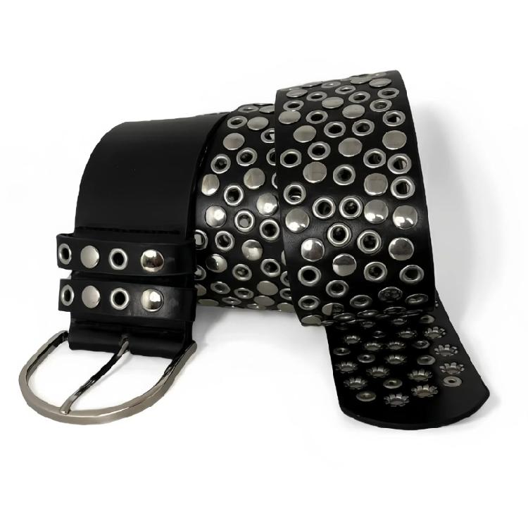 Full Rivet Studded Belt Classical Designs Corset Belt for Punk Lover Great for Various Waist Size Streetwear Accessory