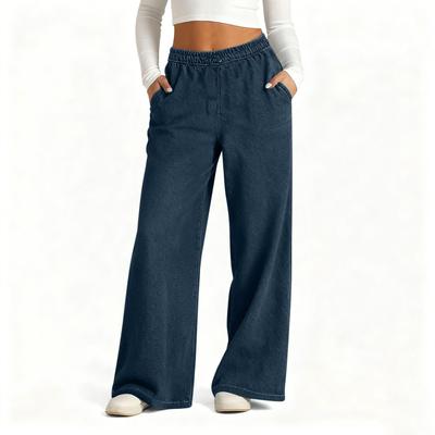 Wide Leg Jeans for Women High Waisted Denim Pants Boyfriend Jeans Vintage Loose Denim Pants Waistband Trousers Pockets
