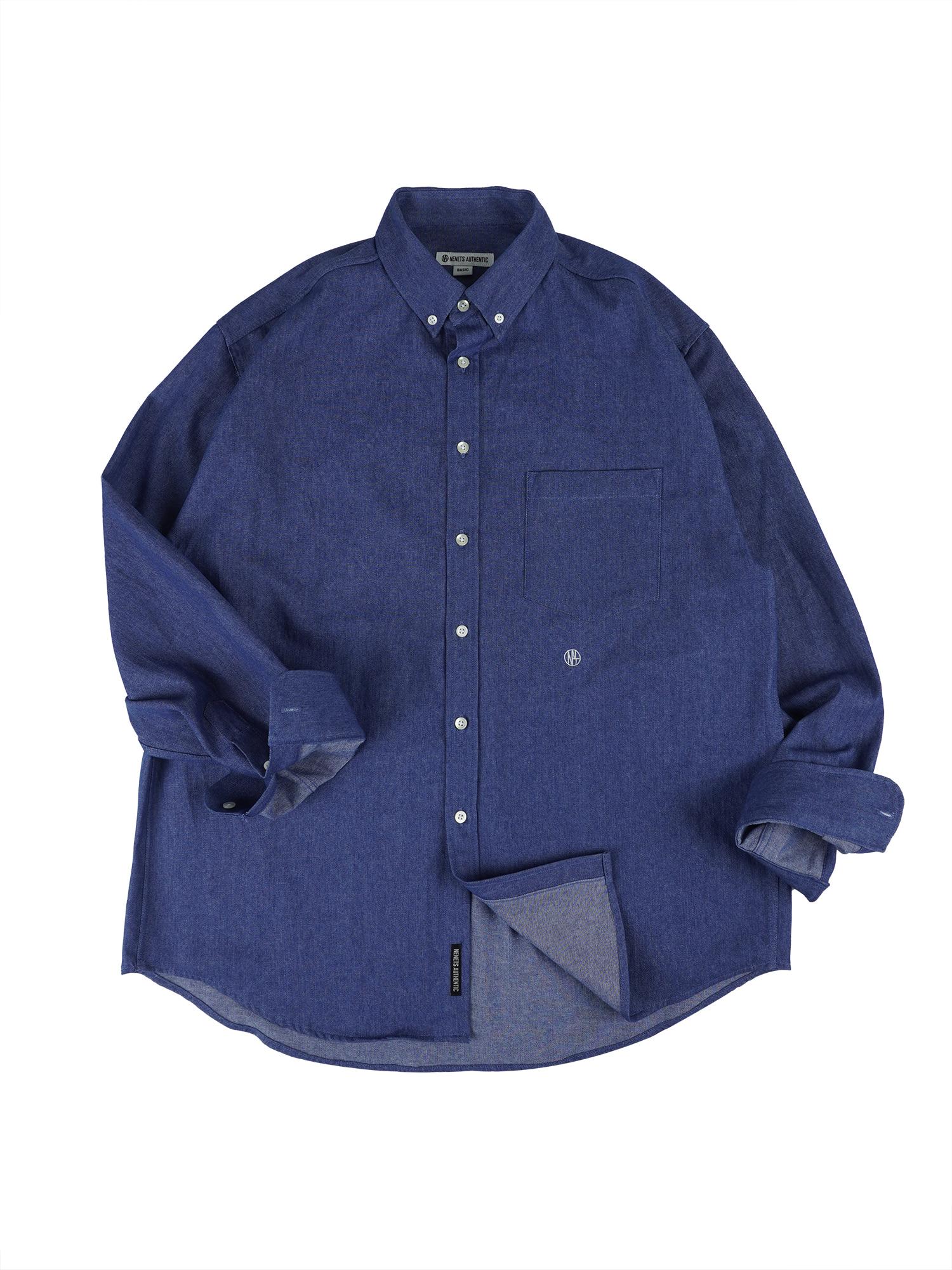 Nenets Authentic City Denim Overfit Shirts Denim Denim/Basic(M)/Free