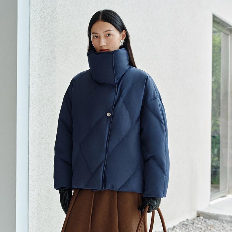 Aolaiyi Damenmode Kurze Daunenjacke