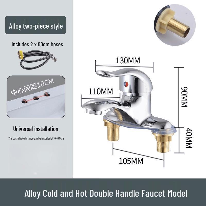 Haddon Stainless Steel Rotary Cold & Hot Water Faucet