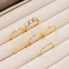 6Pcs Boho Gold Color Crystal Imitation Pearl Rings for Women Geometric Narrow Face Finger Rings Sets Fashion Daily Wear Jewelry