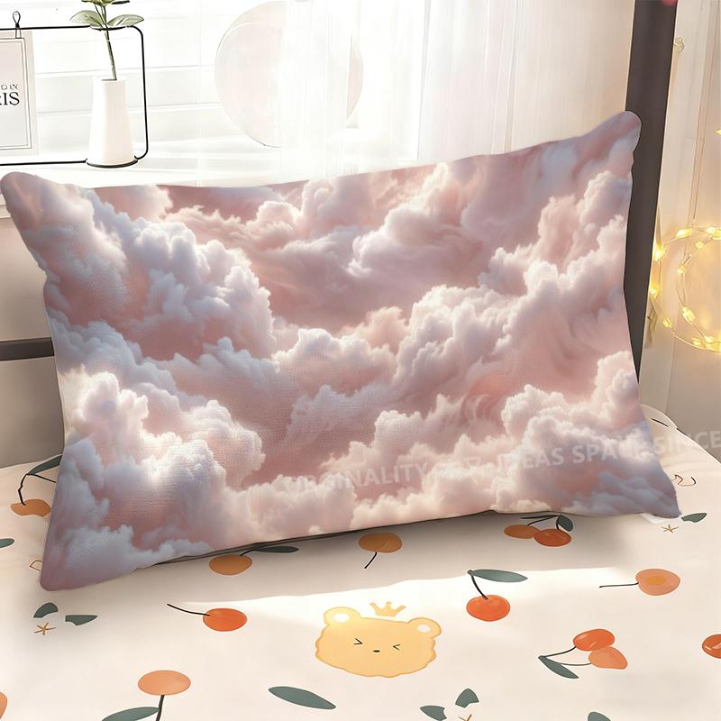 Dreamy Clouds Patterned Pillowcase Suitable For Sofa Bedroom Car Pillow Cover Cushion Rectangular Back Cushion