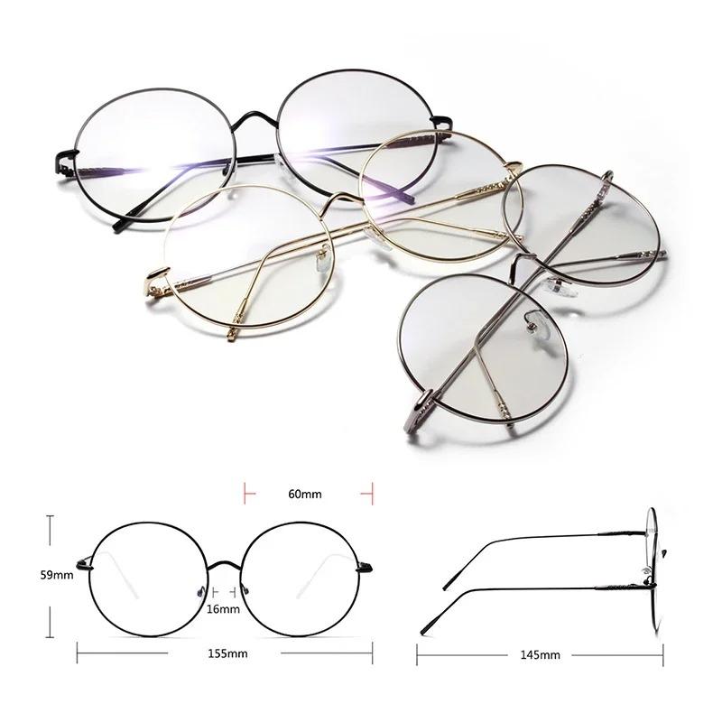 RBRARE Oversized Round Glasses Silver Metal Frame Vintage Sexy Circle Glasses Brand Designer Huge Big Nerd Eyeglasses Women