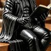 Halloween-Figur Harz Gotisch Dark Fantasy Figur, Lesender Kapuzen-Sensenmann Statue, Skelett Statue Sitzend für Bücherregal Heimdeko