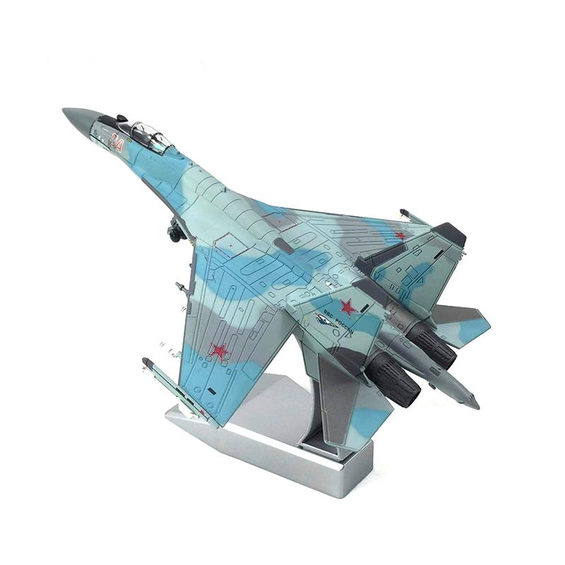 Diecast Metal Alloy 1/100 Scale  Su-35 Fighter Airplane Aircraft Replica Model Su-35 Plane Model Toy For Collection