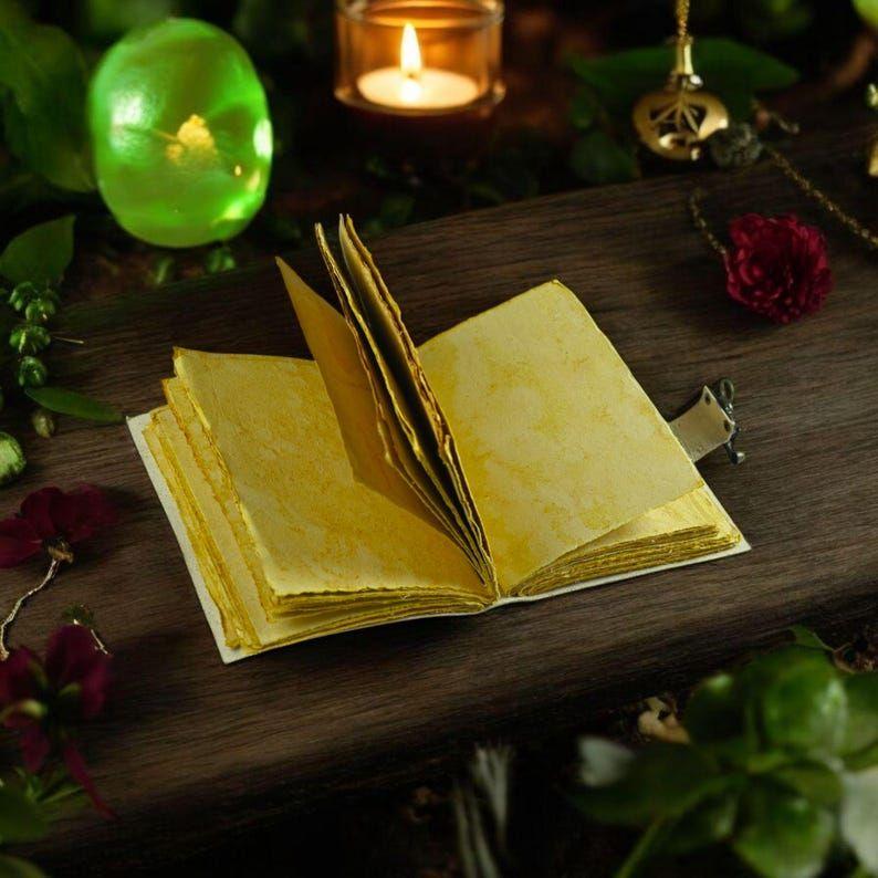 Fox Leather Grimoire: Vintage Spell Book of Shadows, Witchcraft Journal