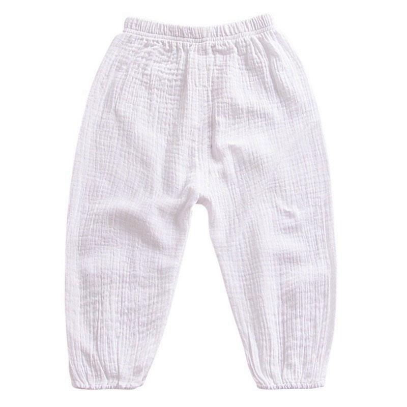 Pantaloni da bambino Bambina Bambino Tinta unita Cotone Lunghi Harem Pantaloni Casual Pantaloni per bambini