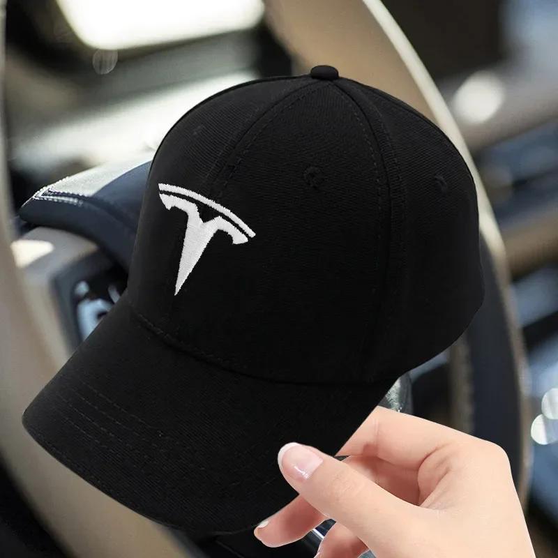 Car Sticker Tesla New Car Baseball Cap Fashion Outdoor Sport Cotton Sunblock Hat Accessorie for Tesla Model 3 Model S X Model Y