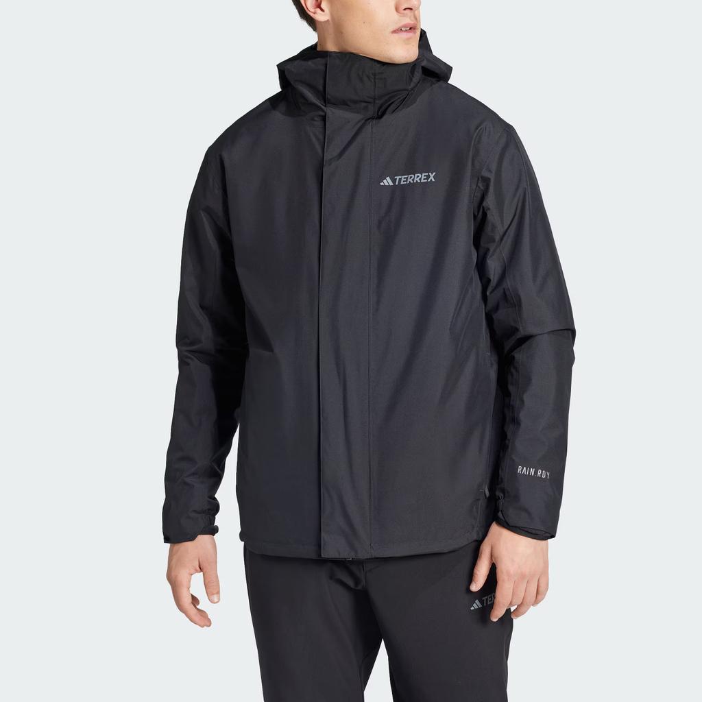 Adidas Xploric Outdoor Fleece Liner Three-In-One Sports Waterproof Windproof Jacket Men Jacket Black IX5628