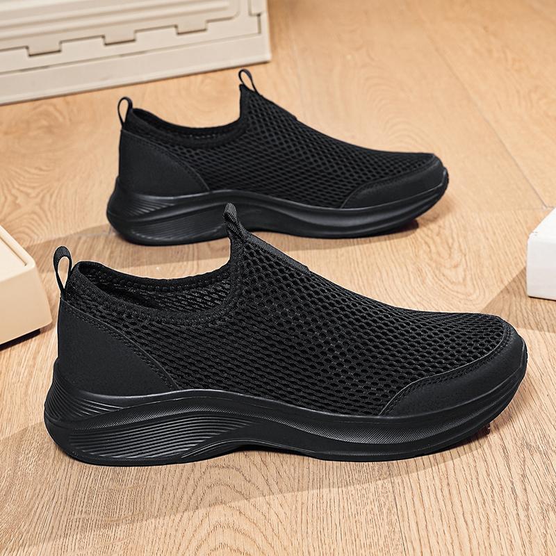 

Летняя спортивная обувь для мужчин, большой размер, сетчатая, дышащая, легкая, удобная, теннисная обувь, новые кроссовки для мужчин 39 чёрный