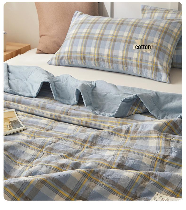 Xinjiang Cotton Summer Quilt: Machine Washable Blanket for Nude Sleeping and Air Conditioning