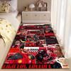 Sports Area Rug, Charles Leclerc Ferrari 16 Radio Collage Dog Cars Red Sticker Print, Garage Decor, Non-Slip Mat