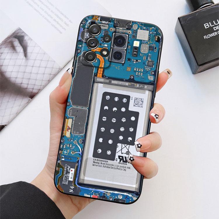 Cassette Music Tapes Circuit Board Camera Case For Samsung Galaxy S24 FE S25 Ultra A05 A06 A12 A13 A16 A26 A35 A36 A56 A55 Cover