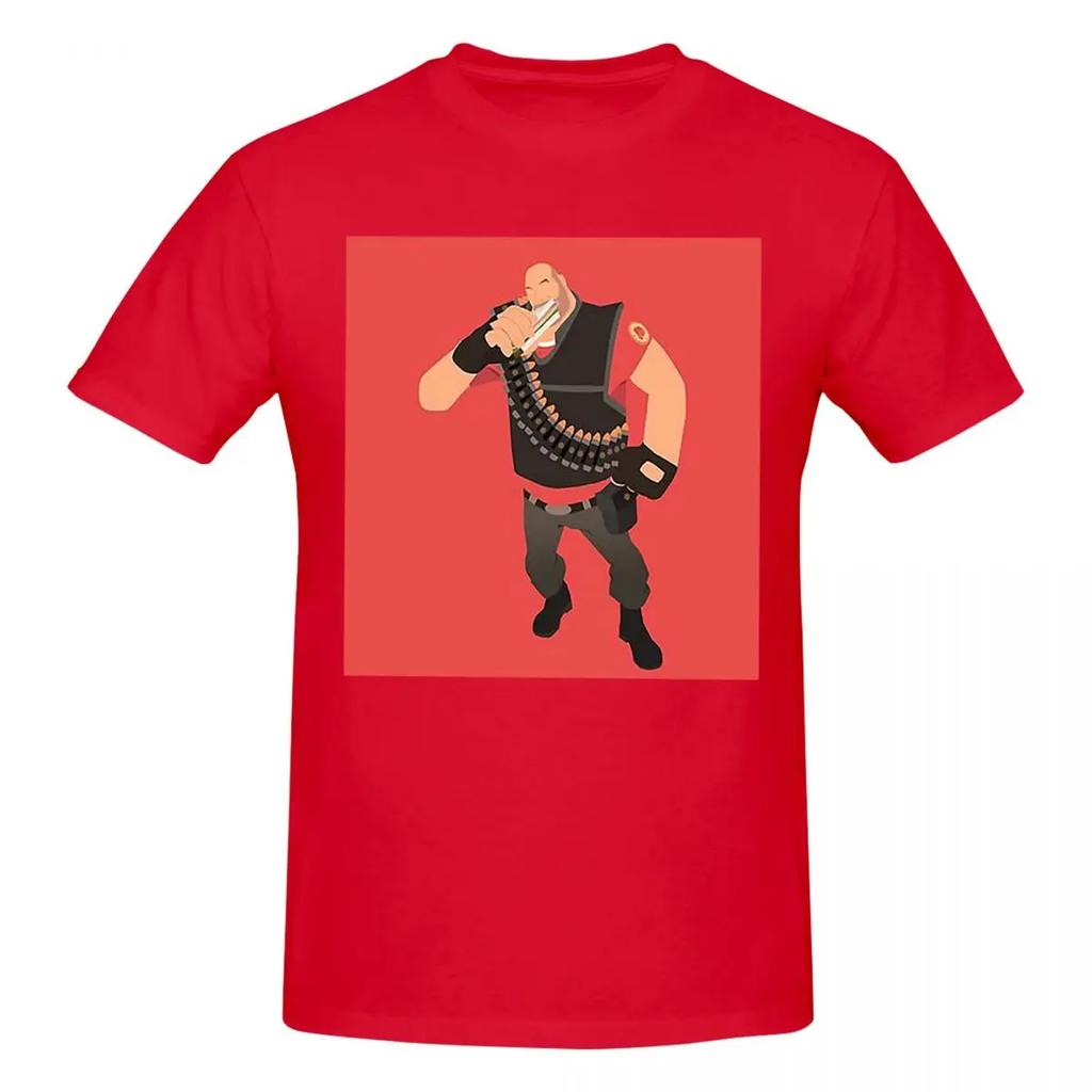 100 Cotton Team Fortress 2 Heavy Tshirt Unisexs Classic Oversized T Shirt Unisex Crew Neck Summer Shirts Tops S6xl
