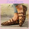 Leopard Print Loafer Shoes For Women With Velvet Material And Slip On Design For Casual Daily Wear