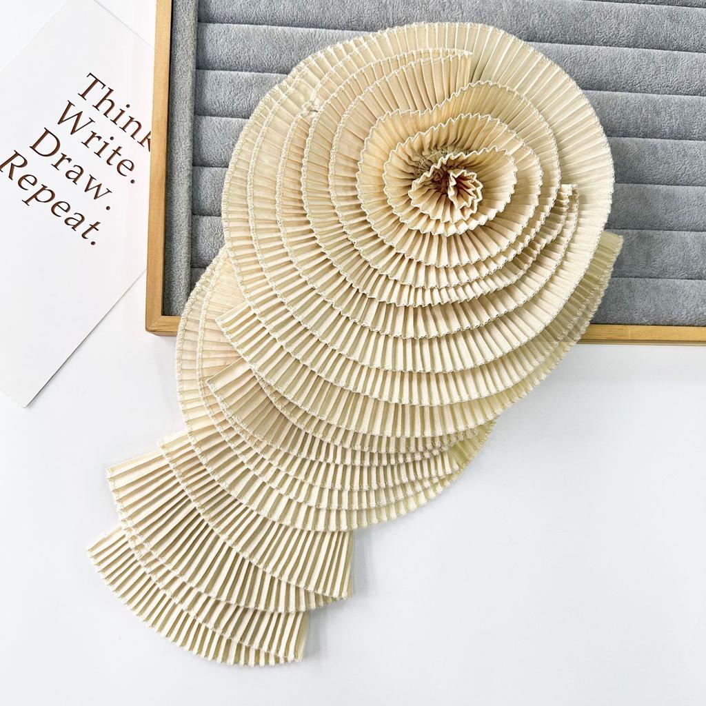 Folded Handmade Three-Dimensional Flower Accessories Clothing Dress Skirt Large Flower Decoration Corsage Cloth Sticker Accessories