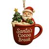 Christmas Ornament Drink Cup Hanging Charm Personalized Holiday Lanyard Decorations for Family Friends