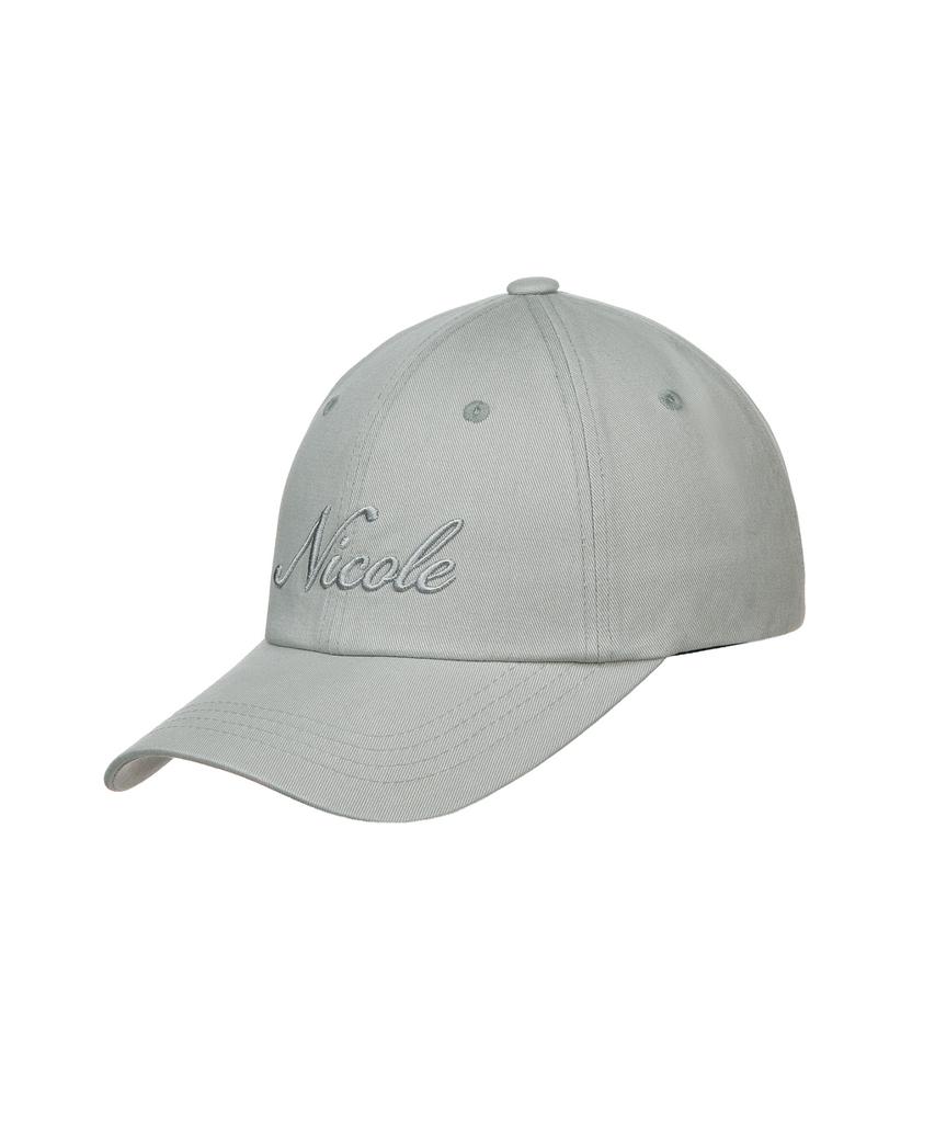 Nigaennikol Nicole Lettering Ball Cap_Gray