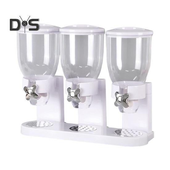 

Прозрачный диспенсер для сухих продуктов питания, банка для хранения, не содержит бисфенол А, большая емкость, легко моется, многоразовый контейнер для хлопьев, диспенсер для конфет белый