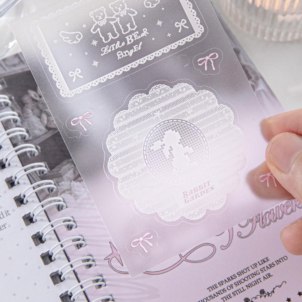 20sheets Sugar Diary Series Ins Grid Line Wave Point Small Item PET Die Cutting Stickers Book DIY Scrapbook Aesthetics