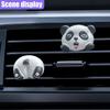 2PCS Panda Head and Tail Car Air Vent Clip, Cute Animal Vehicle Dashboard Air Vent Trim Clips, Creative Automotive Interior Diffuser Decoration