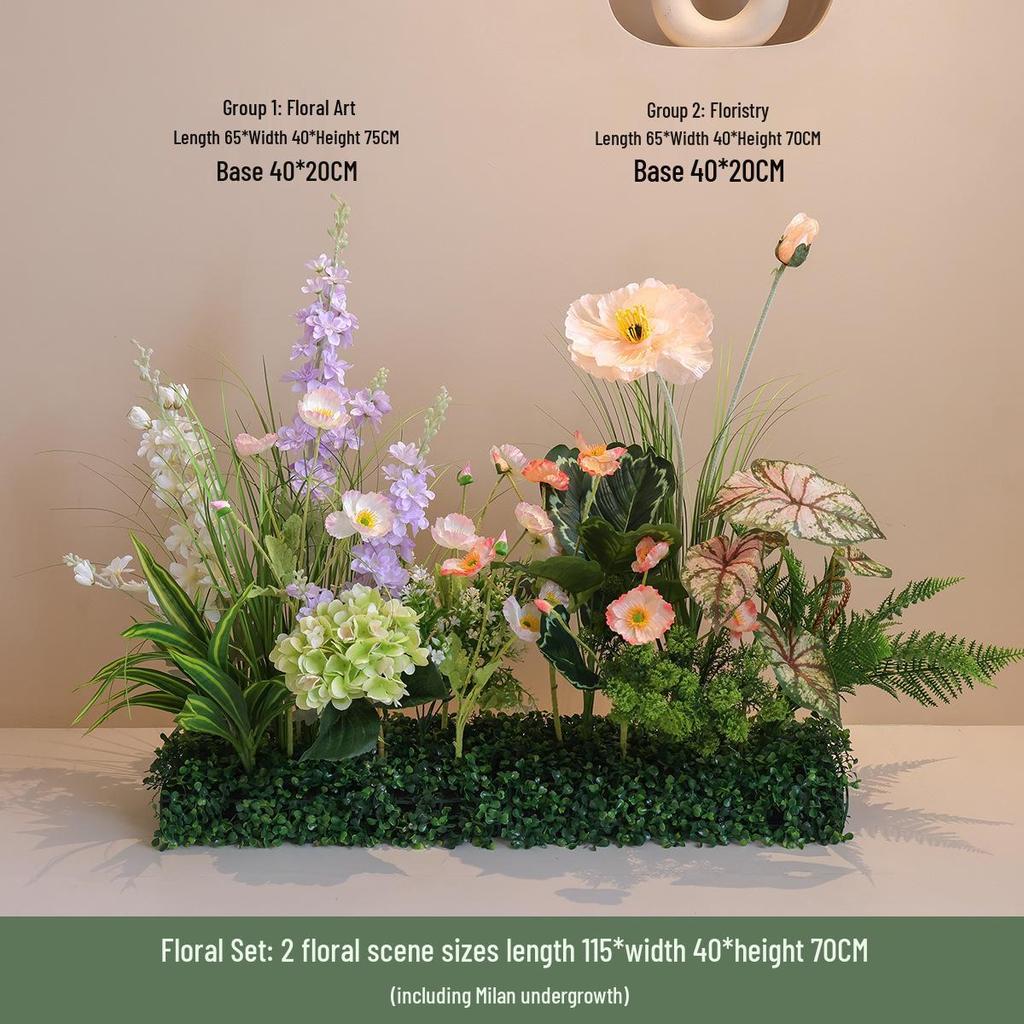 Artificial Green Plant Floral Arrangements for Indoor Decor in Hotels and Shops