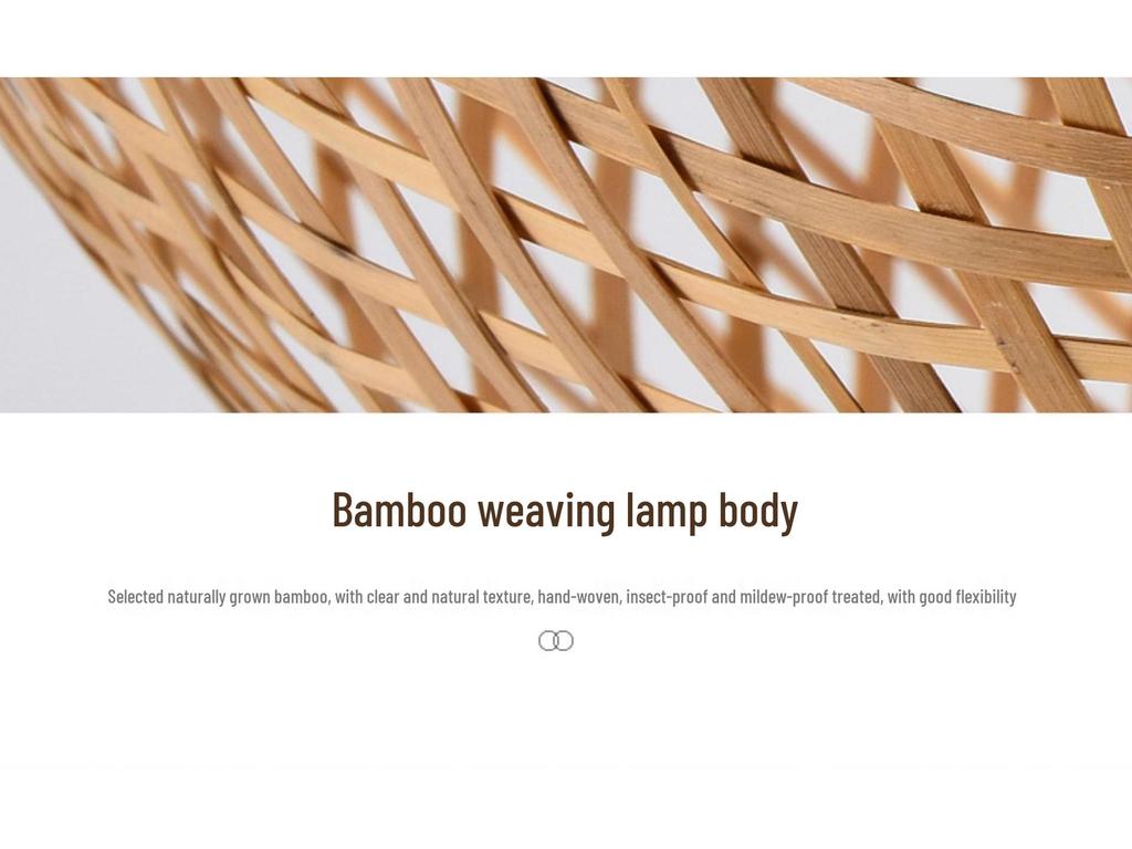 Bamboo Woven Pendant Light - Japanese Lantern for Dining, Restaurant, or Tea Room. Rattan Straw Hat Lampshade with New Chinese Art Design.