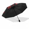 1pc Red Compass Symbol Umbrella with Plastic Handle, Suitable for All Seasons Outdoor PT427
