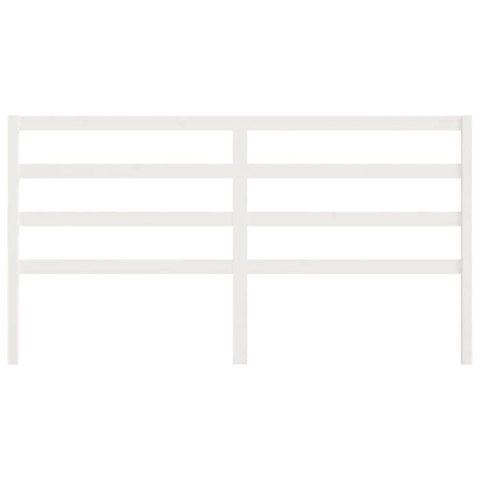 VidaXL Tête de lit Blanc 206x4x100 cm Bois massif de pin 817661