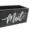 Wood Mail Box Storage Holder Letter Desk Organizer Rustic Basket Tabletop Mailbox for Home