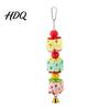 Parrot Enrichment Toy Beak Grinding Stone Bird Chew with Bell And Colorful Beads Toy Cage Accessory for Budgies Cockatiels Small Medium Parrots