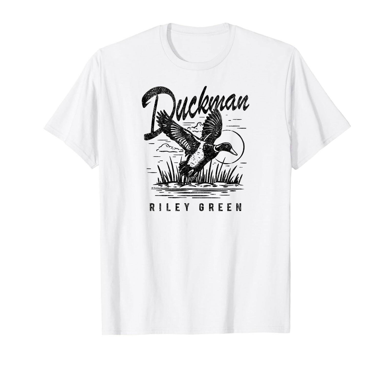

Riley Green - Country Music Singer Duckman T-Shirt White Color BL1220 S