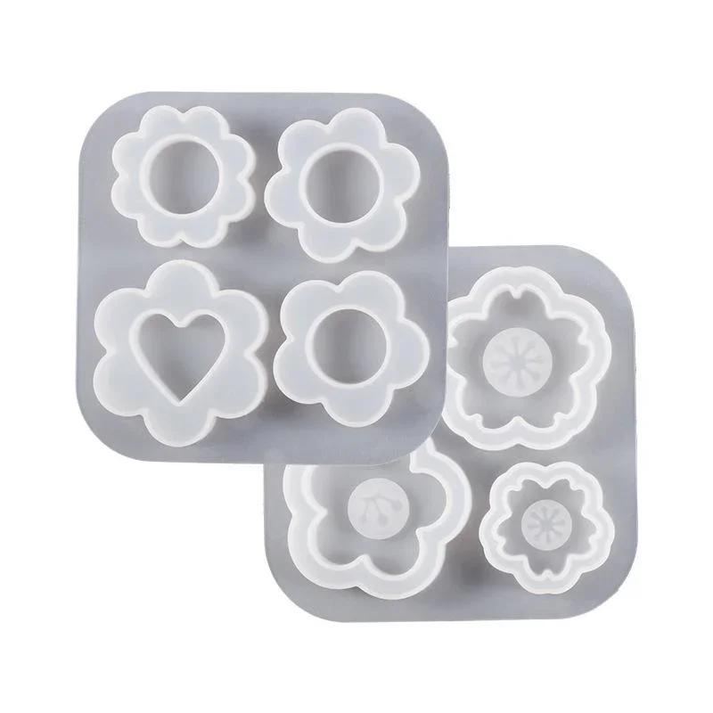 1 Pcs DIY Resin Silicone Mold Cherry Blossom Quicksand Epoxy Resin Molds Ornaments Candy Chocolate Drip Glue Mould Wholesale