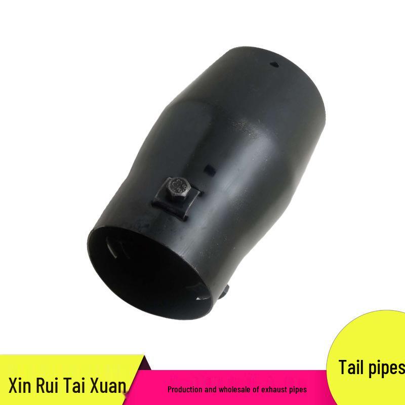 Stainless Steel Piano Black Exhaust Tailpipe for Prado, Reiz, Camry, RAV4, S6, and Civic.