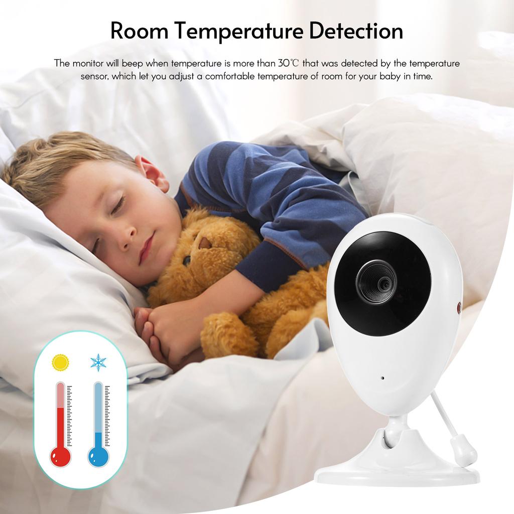 2.4G Wireless Baby Monitor Digital Camera Video Monitor with 2.4 Inch LCD Screen Night Light Built-in Microphone Speaker Supports Two-Way Talk/ Lulla