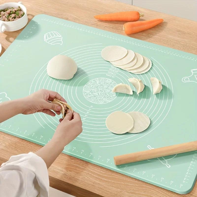 Large Silicone Baking Mat Non-Stick Pies Dough Rolling Pad Dumpling Pastry Cake Tray Heat-Resistant Kitchen Utensils