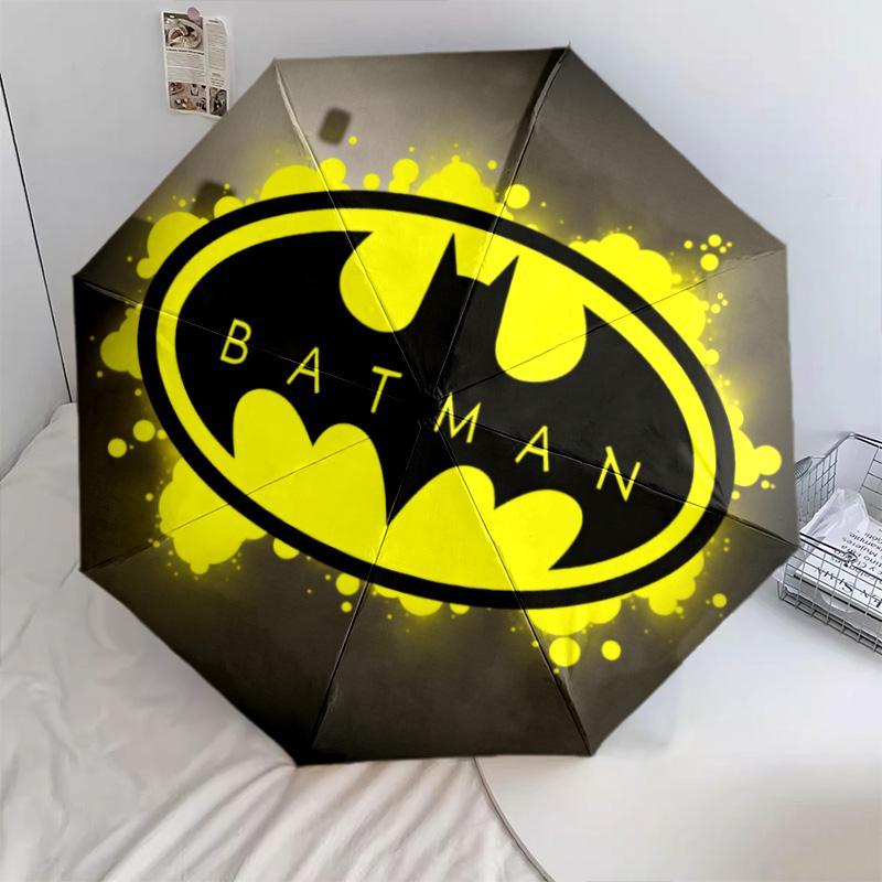 Motivo di Batman, ombrello pieghevole automatico, design portatile e pieghevole, 8 stecche, un regalo di Natale o di compleanno.