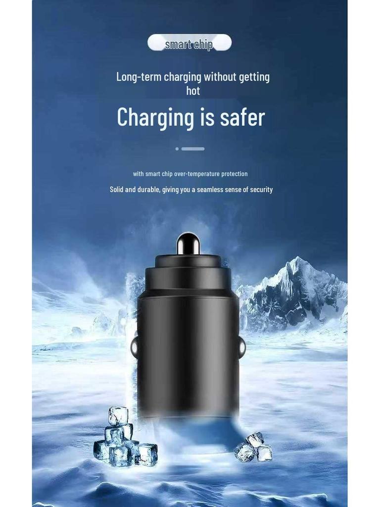Fast Charging Car Adapter for Huawei, Xiaomi, and Apple - 16W Cigarette Lighter PD Charger