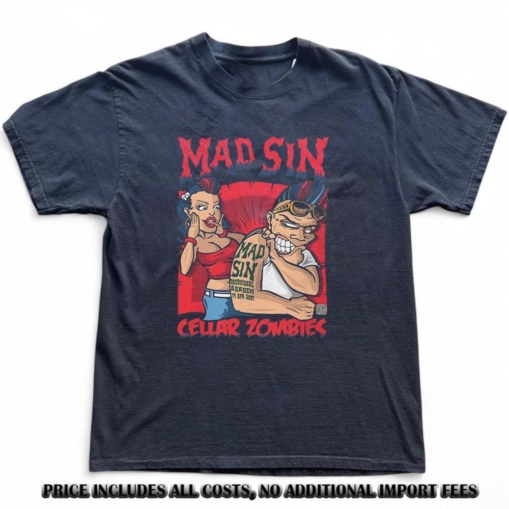 

Hot Popular MAD SIN Band Cellar Zombies Black Shirt S to 5XL CK199 Unisex T-Shirt L