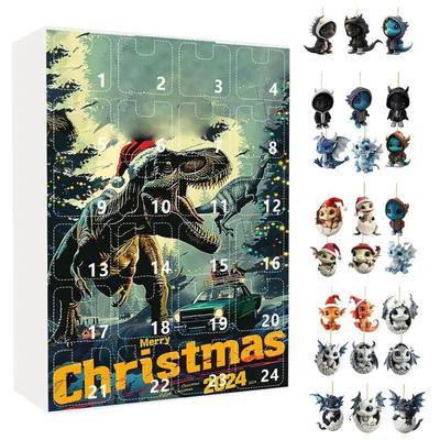 2024 Noel Tatili Advent Takvimi, Komik Ejderha Bebek Advent Takvimi Noel Kolyesi, 24 Günlük Noel Koleksiyon Seti
