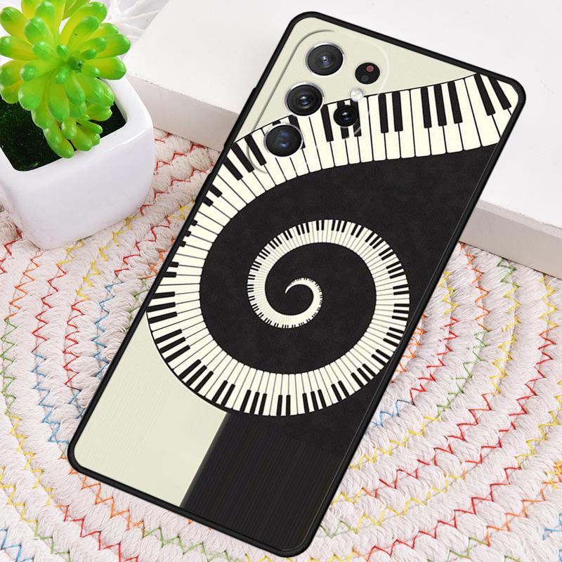 Piano Keys Music TPU Phone Case For Samsung Galaxy Note 10 Pro S26 S25 S24 S23 S22 Ultra Plus S21 FE S20 Shockproof Cover