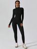 Women's Zipper Long Sleeved Tight Fitting High Elasticity Jumpsuit, Sports Yoga Pants, Slim Fit, Comfortable and Skin Friendly.